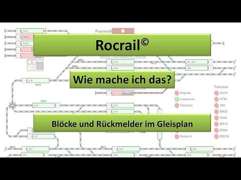 Rocrail track plan: blocks and feedback devices