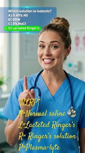 💧 Best Isotonic IV Solutions Every Nurse Must Know |#shorts
