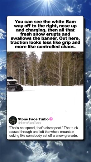 IS THIS WHITE RAM QUICKER THAN A CYBERTRUCK IN DEEP SNOW