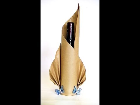How to gift wrap a bottle DIY Crafts