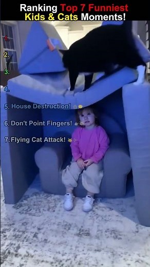 Top 7 Funniest Kids & Cats Moments Ever! 🐱👶 #shorts #funnycats #cutebabies #kidsandcats