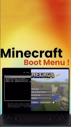 GRUB themes! Minecraft style boot menu 😎🏀