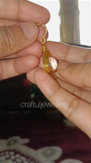 Elegant Wire Wrapped Earrings ✨ | Easy DIY Crystal Earrings at Home #shorts