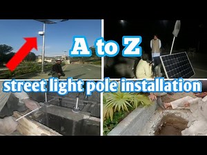 Street light pole installation/ pole installation /Street light pole foundation