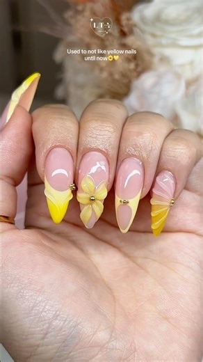 Yellow spring nail tutorial💛🌼 products from LTANAILS.com #nails #naildesign #nailtutorial