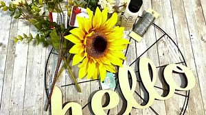 Good Morning, Happy Sunday!! Let's make a super cute and easy Fall Sunflower wreath using the Dollar Tree bicycle wreath form. #dollartree #diy #wreath #fall | Creating Through Chaos