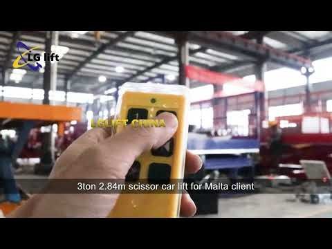 3ton 2.84m scissor car lift for Malta client