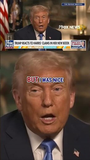 Trump reacts to Harris’ BOMBSHELL book claim #foxnews #news #shorts #politics