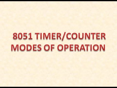 Modes of operation of timer in 8051