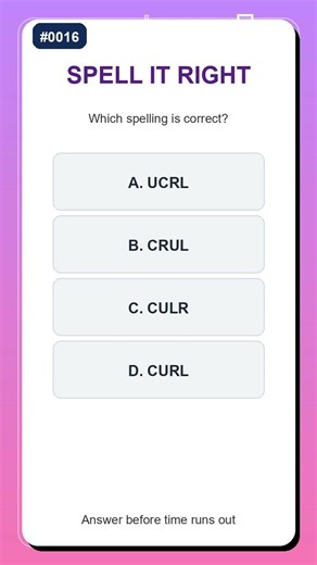 Spelling Quiz #0016 | Spell It Right Practice