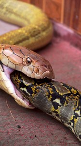 25K views · 168 reactions | King cobra emas menelan python | Diazborneo | Facebook