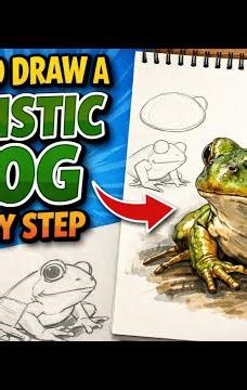 How to draw a realistic frog step by step easy tutorial!