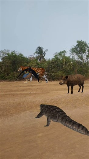 Bluebird Crocodile Tiger Pig Toucan #shortvideo #pig #tiger