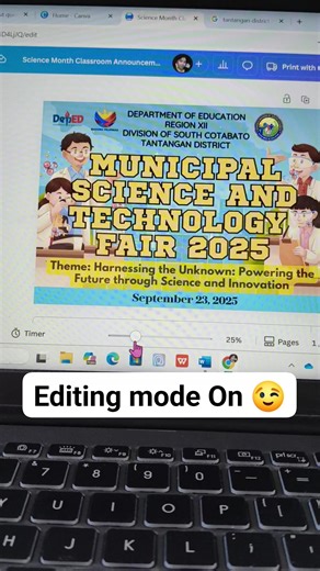 29K views · 34 reactions | Editing mode in preparation for science fair #teacherBren #editing | TeachBren TV | Facebook
