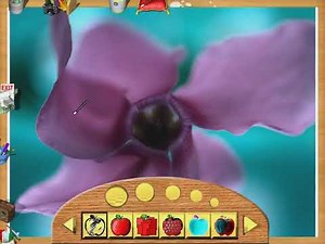 Crayola: Make a Masterpiece - Using All Magic Effects on Windows XP's Purple Flower Wallpaper