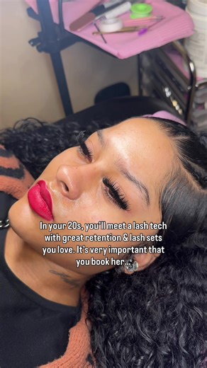 • In your 20s, finding a good lash tech & sticking with her is important! Finding a lash tech who specializes in lashes that suit your eyeshape and good retention is the ultimate goal. If you’re here, HEY 👋🏾 THATS ME! #greensborolashtech #lashtechsoftiktok #lashjourney #lashtutorial #cltlashtech