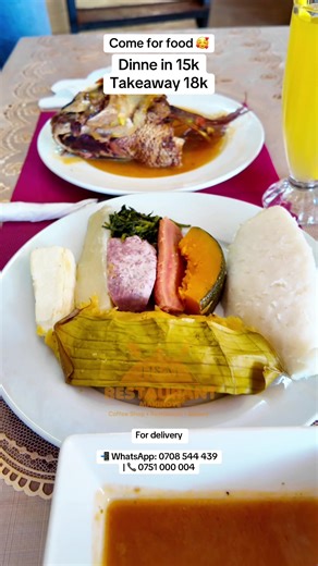 Fish head with local food, rich in tradition. ✨🐟🍽️ Experience authentic flavor at H&M Restaurant, Makindye. 📲 WhatsApp: 0708 544 439 | 📞 0751 000 004 #food #localfood #localfoodtok