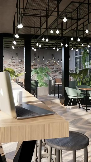 Industrial Style Cafe Interior Design Ideas