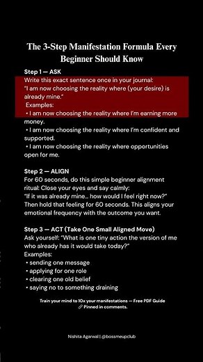 The Beginner Manifestation Formula You NEED: 3 Steps to Manifest Anything FAST (Super Easy Guide)