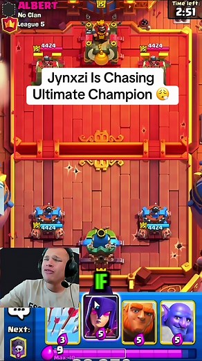 Jynxzi Chasing Ultimate Champion in Clash Royale