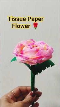 tissue Paper Flower 🌹 & valentine's Day Rose #youtubeshorts #ytshorts #artandcraft #craft