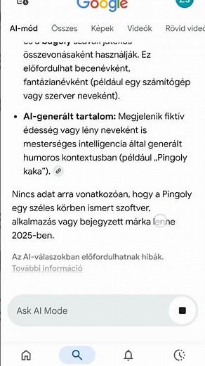 Pingoly a Google AI-Mód szerint #viral #foryou #zsoltiverzum #lurithon #pingoly