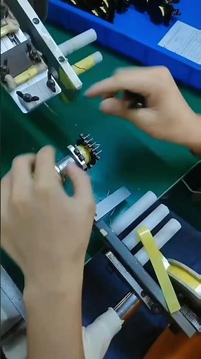 how to work automatic transformer winding machine? #satisfying #windingmachine #diyelectronics