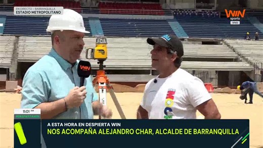 ¡Así avanzan las obras en el Estadio Metropolitano de Barranquilla! Alejandro Char, Alcalde de la ciudad nos cuenta todos los detalles de la remodelación del Estadio, además nos trae la primicia de la fachada del Estadio. 🏆⚽📺 Estamos en vivo con #DespiertaWIN, por Win Sports