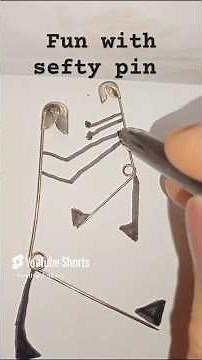 Unbelievable Art with Safety Pins! | Easy DIY Drawing Ideas | #shorts"