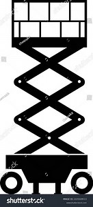 Scissors Lift Icon On White Background Stock Vector (Royalty Free) 2225028513 | Shutterstock