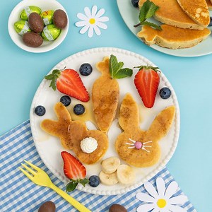 Easter bunny pancakes
