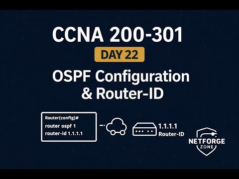 Day 22 OSPF Single Area Configuration Router ID & Packet Analysis