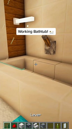 How to Build a Working Bathtub in Minecraft