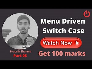 Switch Case in java | Menu Driven | Computer Applications CRASH Course ICSE Prateik Sharma by Java