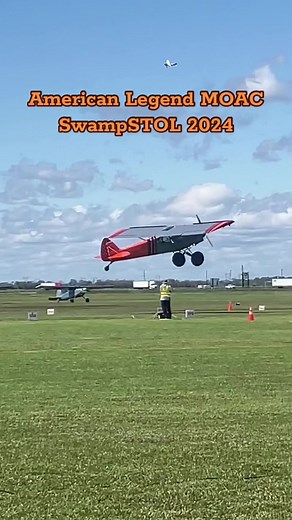 American Legend MOAC piloted by Brian Shirley at SwampSTOL 2024 #experimentalaircraft #legendcub #pipersupercub #nationalstol #swampstol