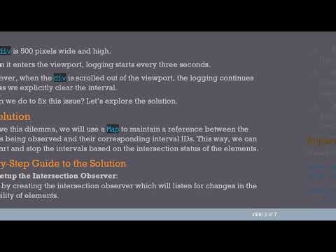 Solving the Intersection Observer API Issue: Clearing Intervals When Elements Exit the Viewport