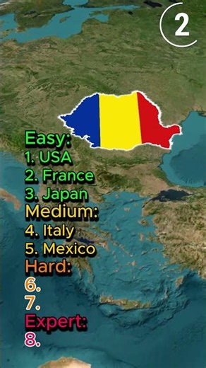 🌍 How Many Countries Can You Guess? Easy → Expert 🇺🇸🇫🇷