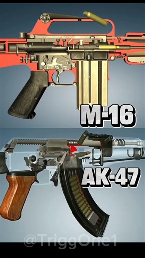 AK-47 vs M16 🔥East vs West ⚔️ Cold War Icons #gunbattle #gunhistory #superweapon