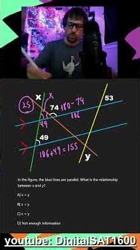 The HARDEST June SAT Math: Angles ???