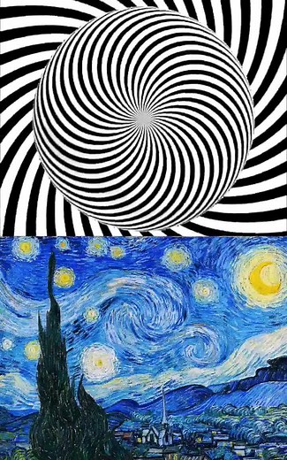 3.1M views · 181K reactions | Best way to see Van Gogh's "Starry Night". Stare at the center of the spiral for 20 seconds and then look at the painting.  | ARToonist | Facebook