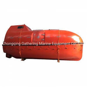 [Hot Item] 55 Persons Totally Enclosed Lifeboat with Offshore Platform Davit 7.5m Solas Lifeboat