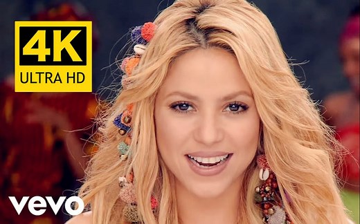 【4K】夏奇拉《Waka Waka》MV 2010南非世界杯主题曲 AI修复画质收藏版 英语 西语 双版本