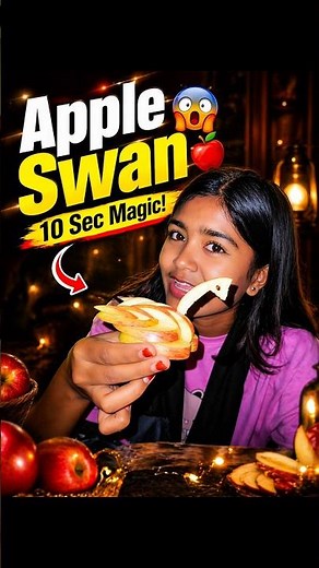 “Apple Swan 😱🍎 | 10 Sec Magic!”#shorts
