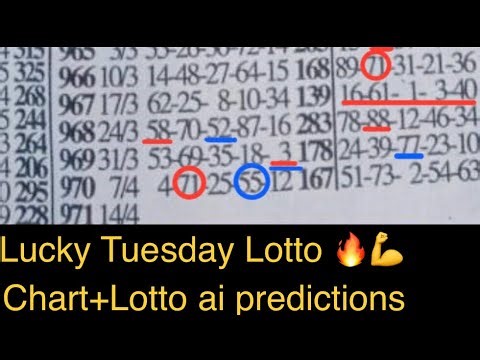 Lucky Tuesday Lotto predictions. Using both chart and lotto ai in forecasting lucky and hot numbers