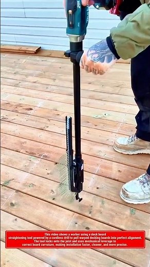 “Genius Deck Board Straightening Tool | Perfect Deck Installation Using Drill Power”