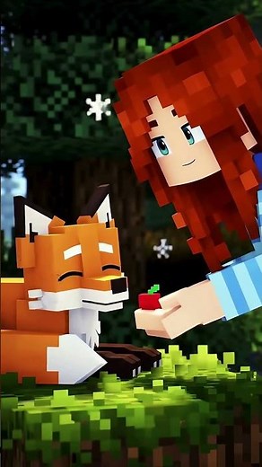 Minecraft Cinematic Shorts: Fox Nap in a Snowy Forest Den
