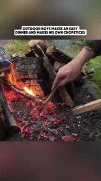 DIY Chopsticks! 🍜 Easy Dinner & Bushcraft Tool Hack