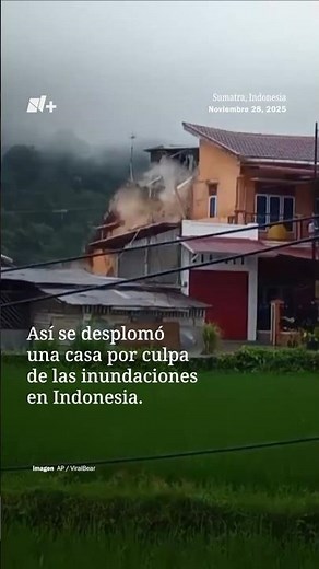 Casa se desploma por culpa de las inundaciones