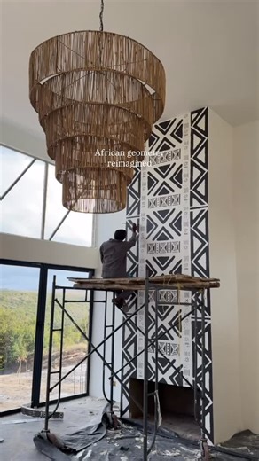 Mjomba Surface Artist on Instagram: "African tribal patterns built into the wall"