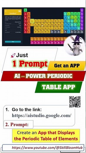 1 Prompt = Instant AI Periodic Table App 🧪 | Click & Explore Elements in Seconds!